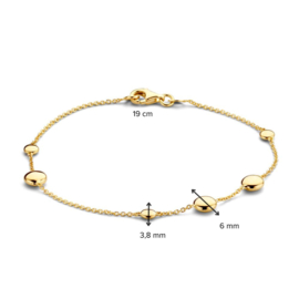 Excellent Jewelry Geelgouden Armband met Brede Schijfjes