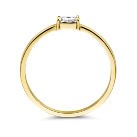 Gouden Ring met Geboortesteen April Zirkonia