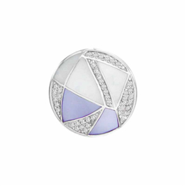 MY iMenso 24mm Triangle Mosaic Purple Zirkonia Insignia