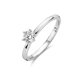 Witgouden Ring Diamant 0,25 ct H SI