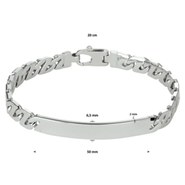 Graveerarmband Gourmet Plaat 6,5 mm Lengte 20 cm