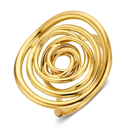 Excellent Jewelry Geelgouden Ring met Twister Kopstuk