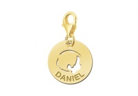 Names4ever Ronde Charm-Naambedel Hoofd Baby Jongen GNB12