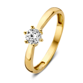 Excellent Jewelry Bolstaande Gouden Ring met Zirkonia