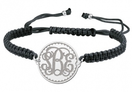 Zilveren Solide Monogram Armband ZNA09 > Names4ever