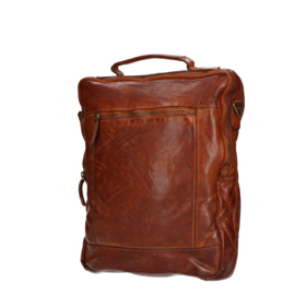 Orange Fire Cognac Lederen Tas RA 2581