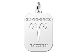 Names4ever Astrologie Ram Zilver Hanger ZHS001