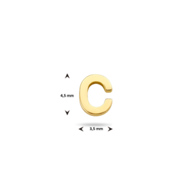 14K Gouden Oorknop Letter C