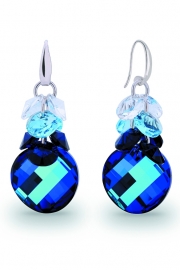 Luna Dives Blauwe Glaskristallen Oorbellen van Spark Jewelry