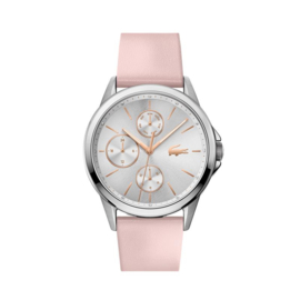 Lacoste Zilverkleurig Florence Horloge met Roze Band