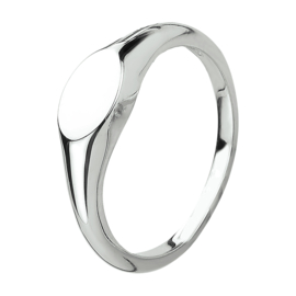 Zilveren Graveer Ring met Rhodium voor Dames | Initialen Ring