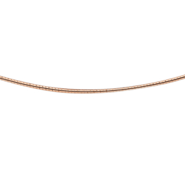Slank Roségouden Omega Collier | Dikte: 1,1mm Lengte: 45cm