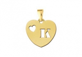 Names4ever Gouden Hart Hanger met Letter