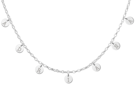 Naamketting met Meerdere Rondjes en Letters van Zilver | Names4ever