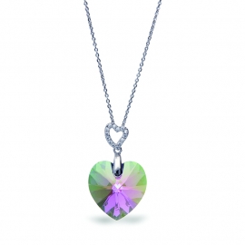 Tender Heart Groene Glaskristallen Ketting van Spark Jewelry