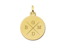 Gouden Initialen Hanger met Vier Letters | Names4ever
