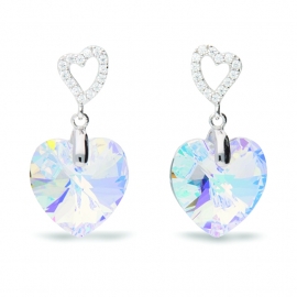 Tender Heart Glaskristallen Oorbellen van Spark Jewelry