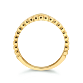 Gouden Ring Bolletjes met een breedte van 5.5mm