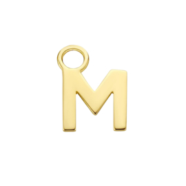 14K Geelgouden Oorringhanger met Letter M