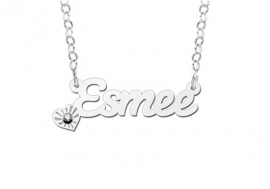 Names4ever Esmee Stijl Zilveren Naamketting