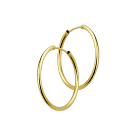 14K Oorringen Ronde Buis 1,8 mm Diameter 30 mm