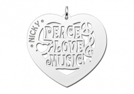 Names4ever Peace Love Music Harthanger ZNH38