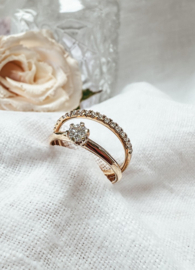 Excellent Jewelry Gouden Dames Ring met Diamant