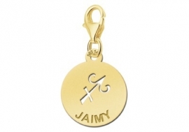 Names4ever Zodiac-Bedel Boogschutter in massief goud GBS009