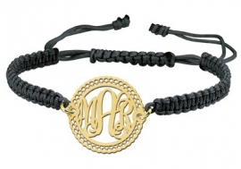 Gouden Decoratieve Monogram Armband GNA10 > Names4ever