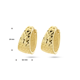 Gouden Gediamanteerde Klapoorringen
