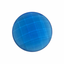 MY iMenso 33mm Blauwe Kristal Insignia met Facetgeslepen Oppervlak