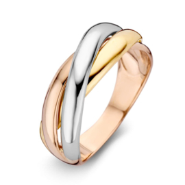 Excellent Jewelry Tricolor Dames Ring