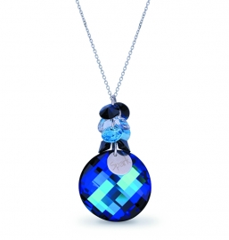 Luna Dives Blauwe Glaskristallen Ketting van Spark Jewelry