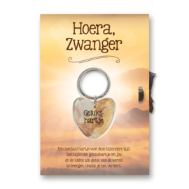 Gelukshart Cadeaukaart - Hoera, Zwanger