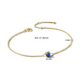 Gouden Armband met Geboortesteen Saffier 0.25ct September