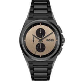 BOSS STEER CHRONO Zwart Stalen Herenhorloge HB1514043