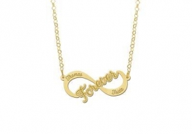 Names4ever Forever Infinity Ketting van Goud - Graveer Sieraad