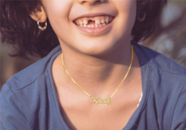 Names4ever Kristy Stijl Gouden Naamketting voor Kids