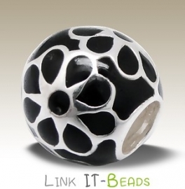 Link IT-Beads | Zwart emaille IB3656