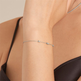 Gerhodineerd Zilveren Armband met Cilinders van Ania Haie