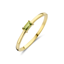 Gouden Ring met Geboortesteen Augustus Peridot