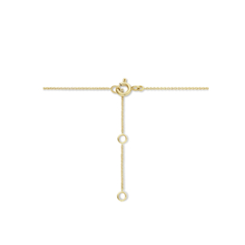 14K Geelgouden Collier met Gekleurde Edelstenen 41-43-45 cm