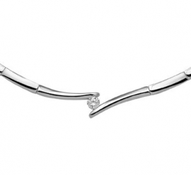 Choker Collier van Zilver met Zirkonia