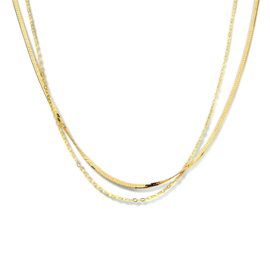 Dames Zilveren Verguld Multi-collier 2,0 mm 42 + 3 cm