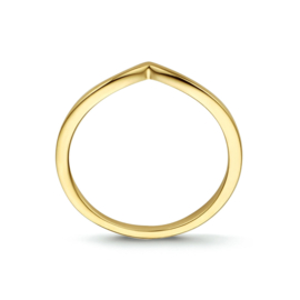 Geelgouden Dames Ring met V-vormige Inkeping