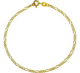 Elegant Gouden Figaro Collier | Dikte: 1,8mm Lengte: 38cm