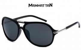 Manhattan Zwart Frame Moderne Zonnebril