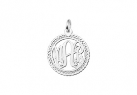 Names4ever Small Monogram met Sierrand Hanger van Zilver ZMH009