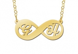 Names4ever Infinity Initialen Hanger van Goud