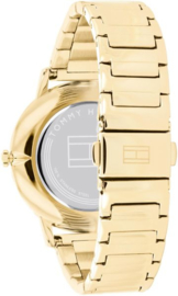 Tommy Hilfiger Goudkleurig Dames Horloge met Decoratieve Wijzerplaat